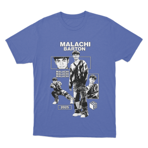 Malachi Barton 2025 Unisex T Shirt Blue
