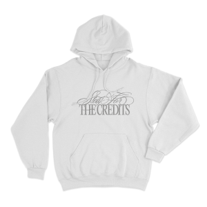 Stay For The Credits Unisex Hoodie White